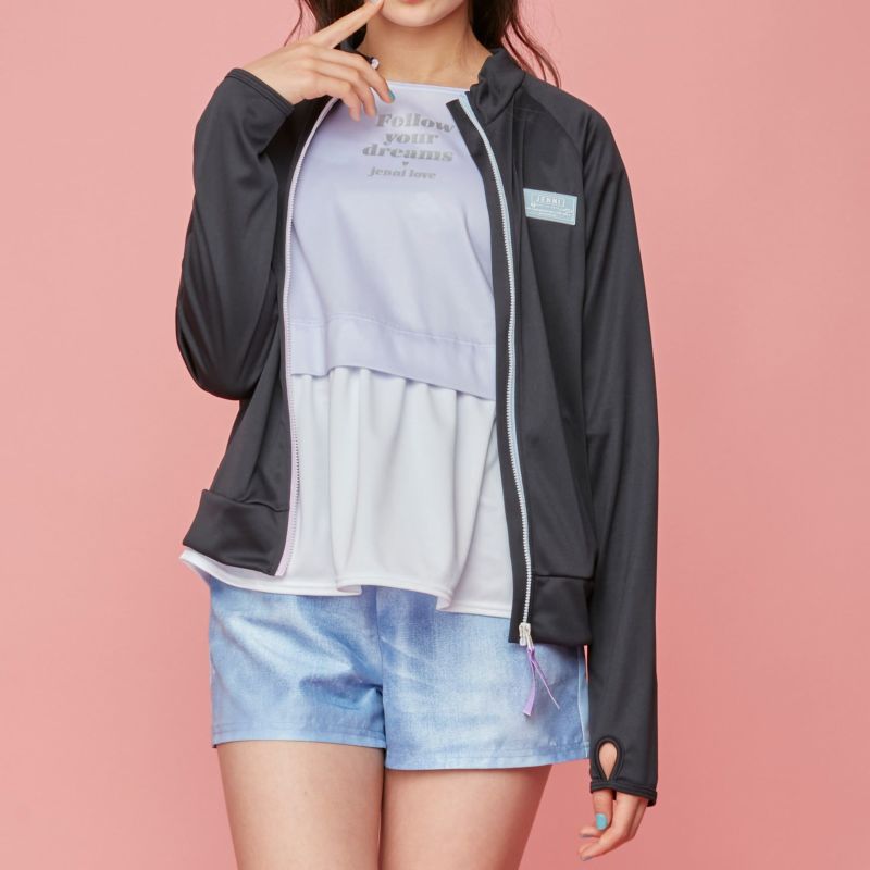 期間限定65%OFF】バイカラーZIPラッシュガード の商品ページ