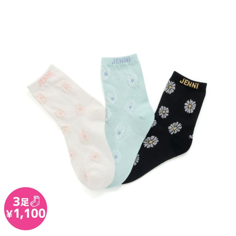 3点で1,100円対象】フラワーシースルークルーソックス の商品ページ| JENNI Online Shop