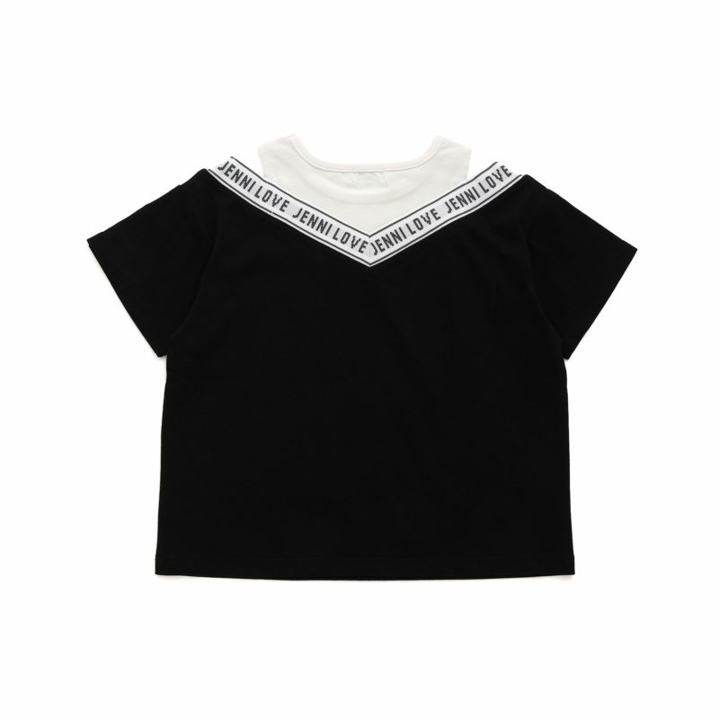 レイヤード風肩あきドッキングTシャツ の商品ページ| JENNI Online Shop