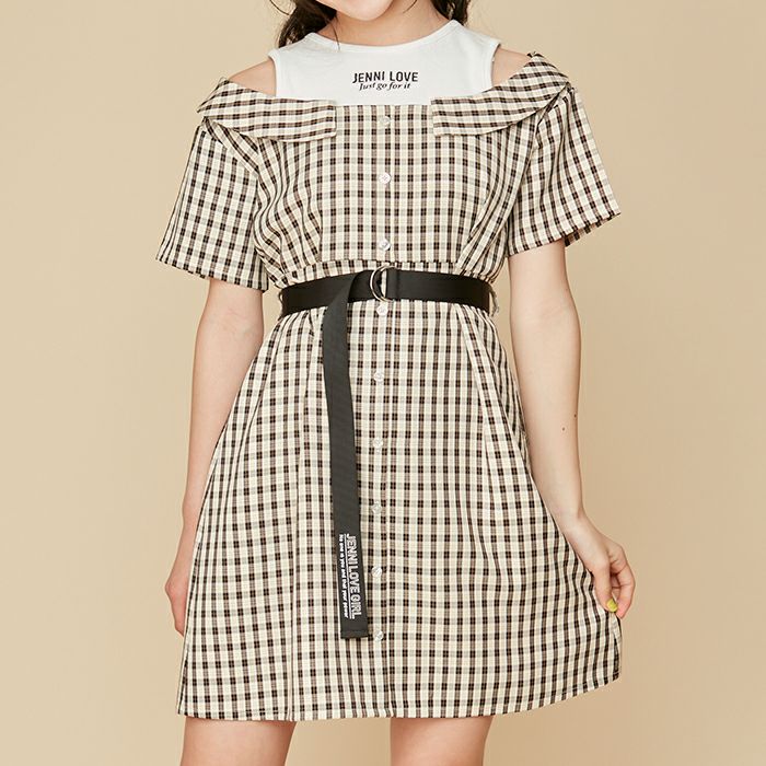 50％OFF】ベルト付きドッキングワンピ の商品ページ| JENNI