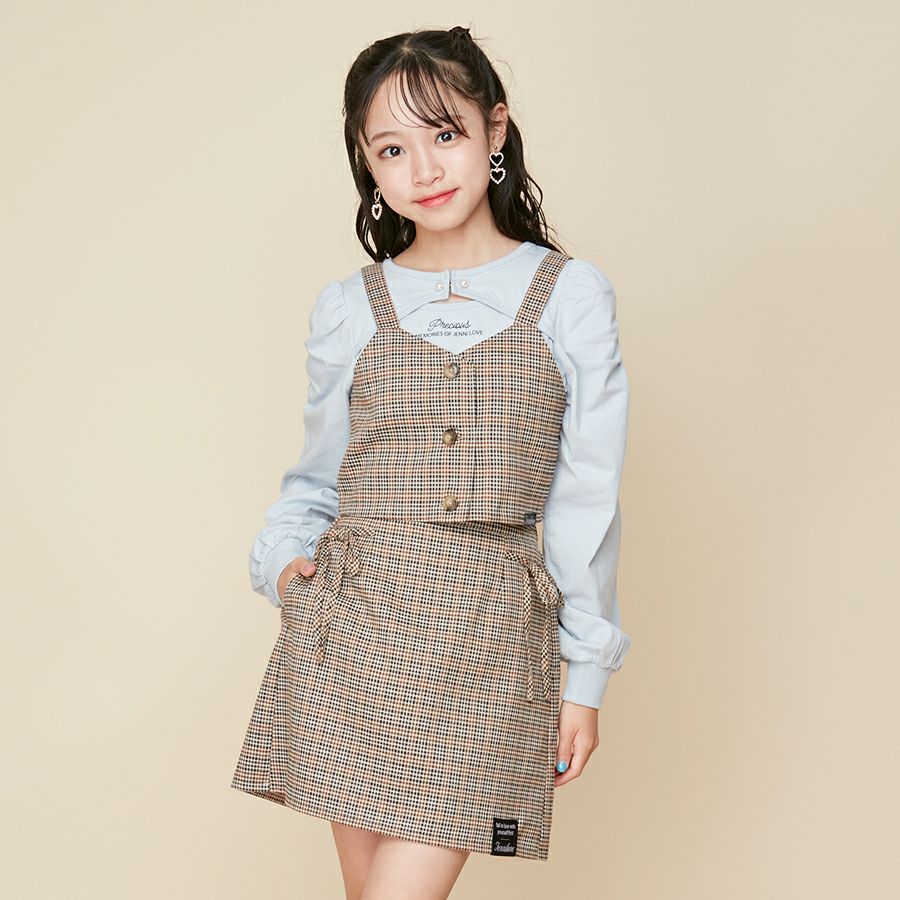 セットアイテム】【ウエスト調整可能】ビスチェ＋スカートセット の  