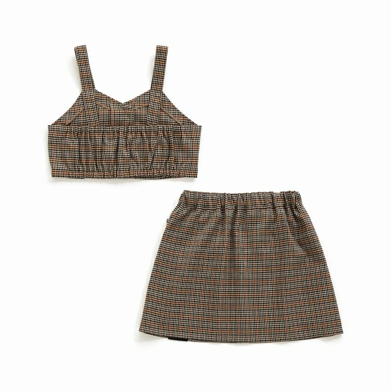 セットアイテム】【ウエスト調整可能】ビスチェ＋スカートセット の  