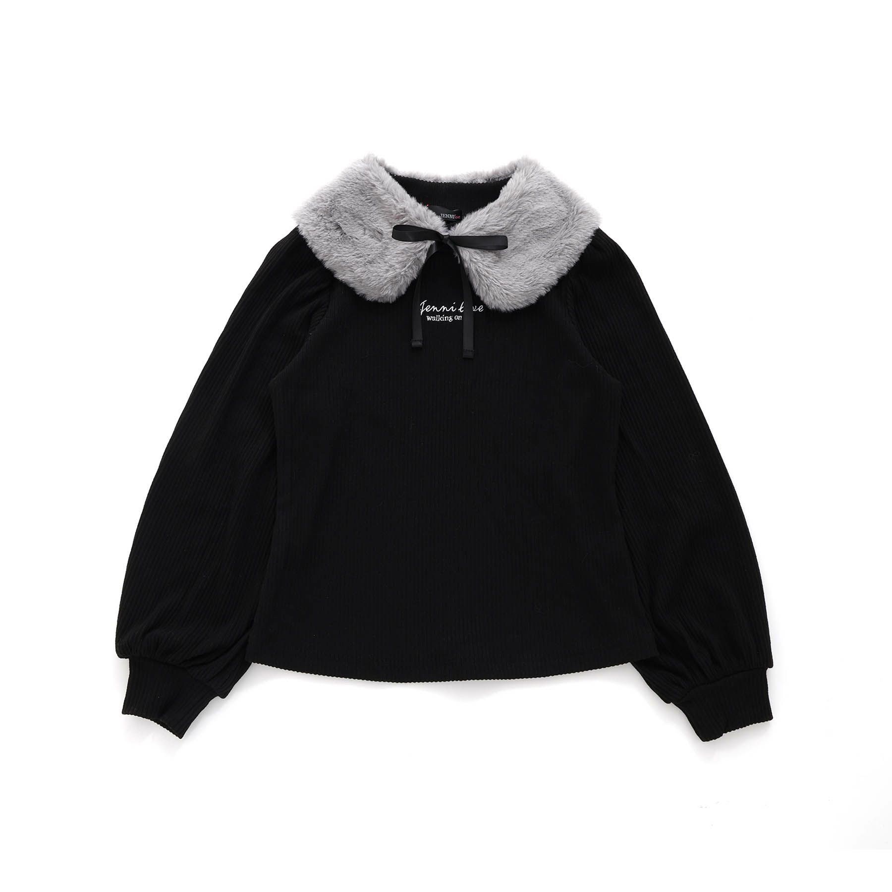 セットアップ対応】フェイクファー付けえりテレコトップス の商品  