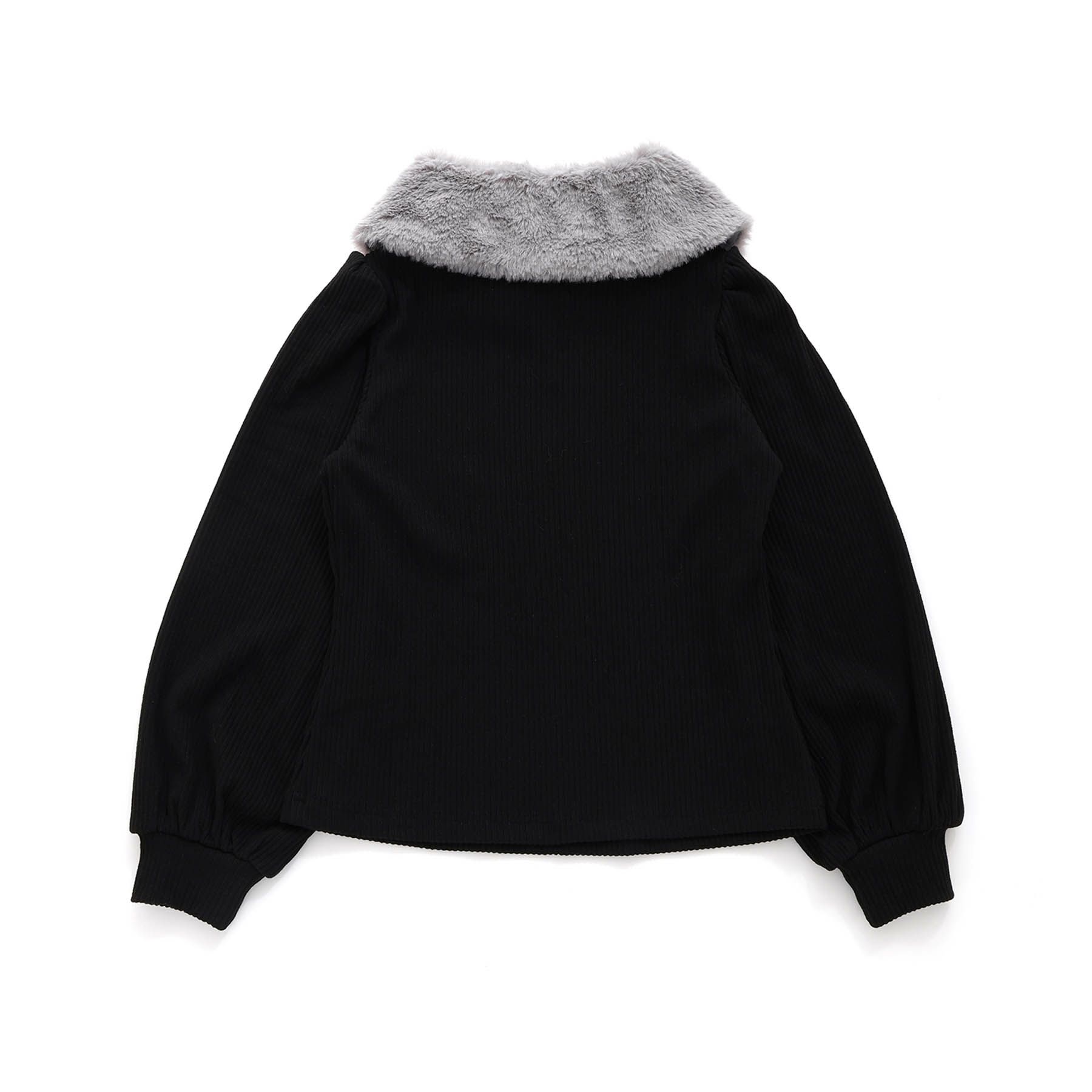 セットアップ対応】フェイクファー付けえりテレコトップス の商品  