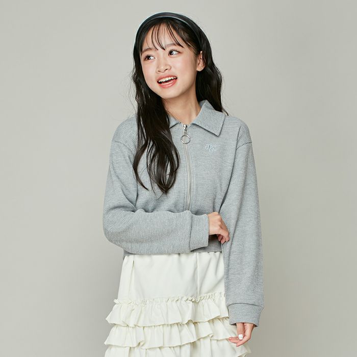 ワッフルショート丈ZIPカーデ の商品ページ| JENNI Online Shop