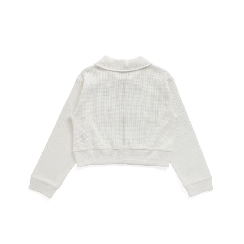 新品】cygne ジャガード ブルゾン Fanny ホワイト ショート丈