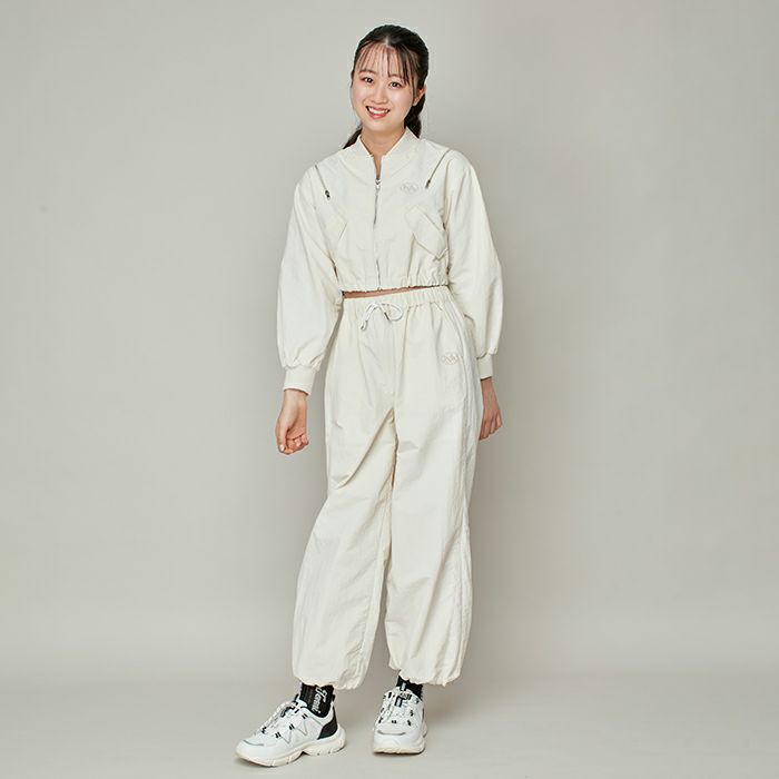 セットアップ対応】【はっ水加工】肩ZIPショート丈タフタ