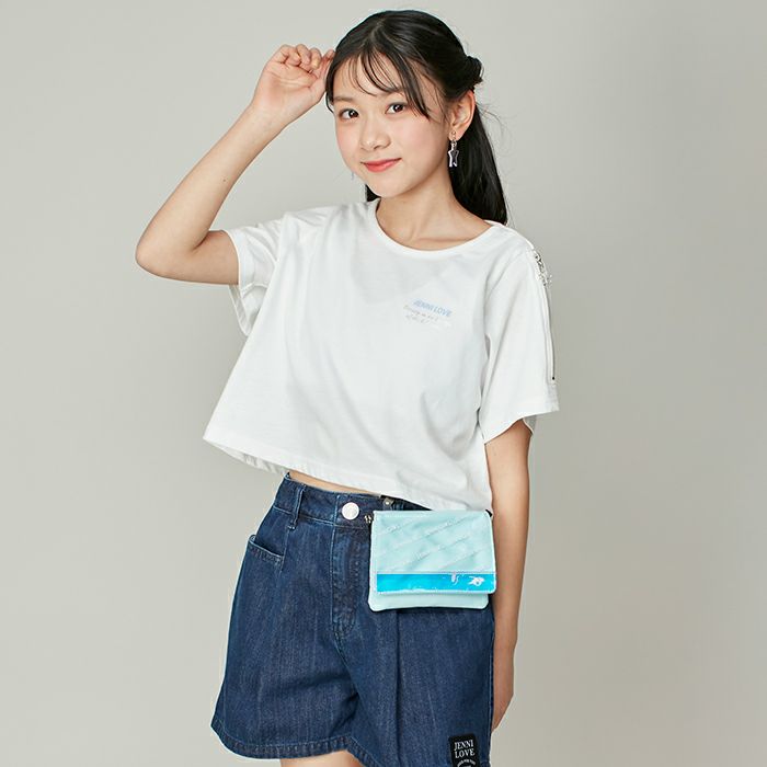 肩あきフラワーチャームZIP短丈T の商品ページ| JENNI Online Shop