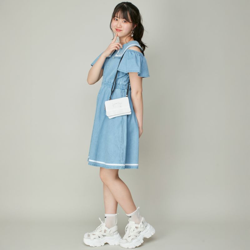 デニム コート ワンピース　セーラーカラー セーラーカラーデニムワンピース の商品ページ| JENNI Online Shop