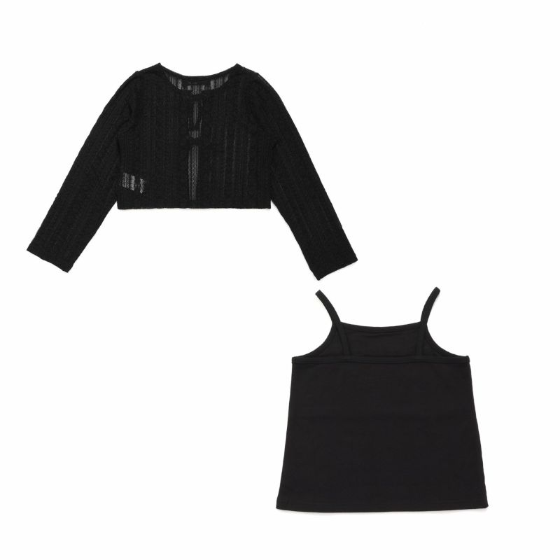 andmary ローラリボンキャミカーデセット ANDMARY】Lotta ribbon set cardigan