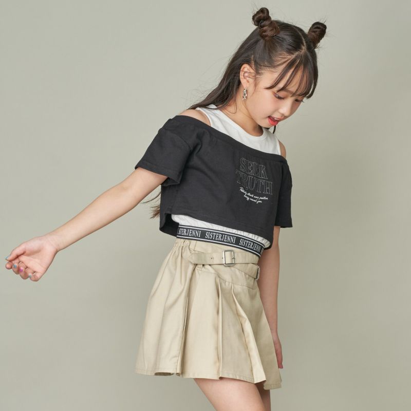 【あすつく】 肩あきレイヤード風短丈T Shop Online JENNI の商品ページ| トップス