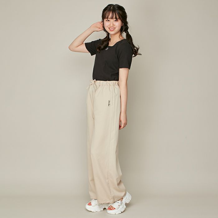 ウエスト調節可能】リネン風ワイドパンツ の商品ページ| JENNI