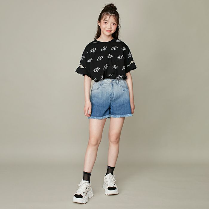 ポンちゃん_Bibiy_デニムロンパース&フリルニット ポンちゃん様専用_Bibiy_デニムロンパース&フリルニット